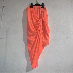 Charlotte Russe Coral Tied Skirt
